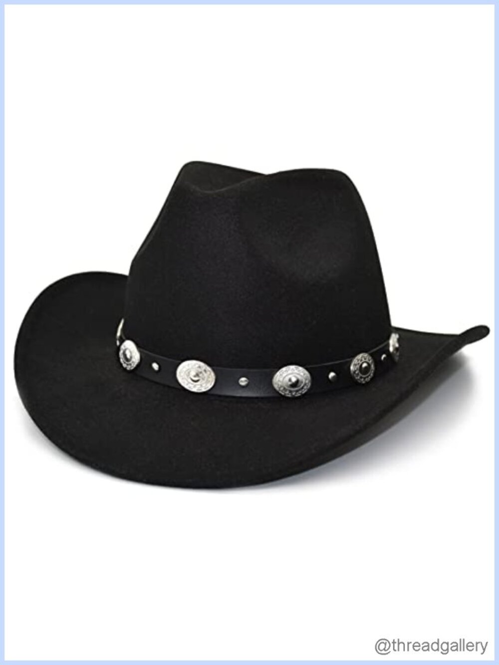 Felt Wide Brim Western Cowboy Hat Adjustable Cotton Blend Unisex